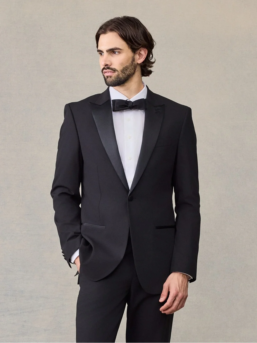 Blank NYC Black Peak-Lapel Tuxedo Jacket